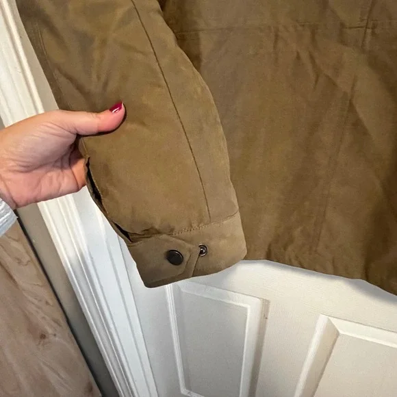 RAINFOREST Men's Utility Jacket Olive Military Style Button Up Barn Cores Size M - Picture 13 of 14